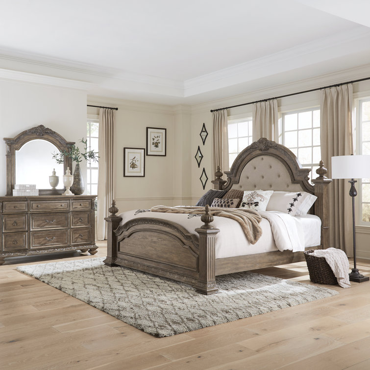 Areford Poster Bed, Dresser & Mirror