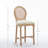 Solid Wood Bar Stools Set Of 2 Classic French Country Wooden Barstools With Upholstered Seating  Kitchen Bar Stool For Bar Counter Rattan - Beige (No Including  Table)