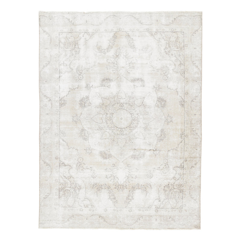 Distressed One-of-a-Kind 7'6X10'2 Hand Knotted Area Rug