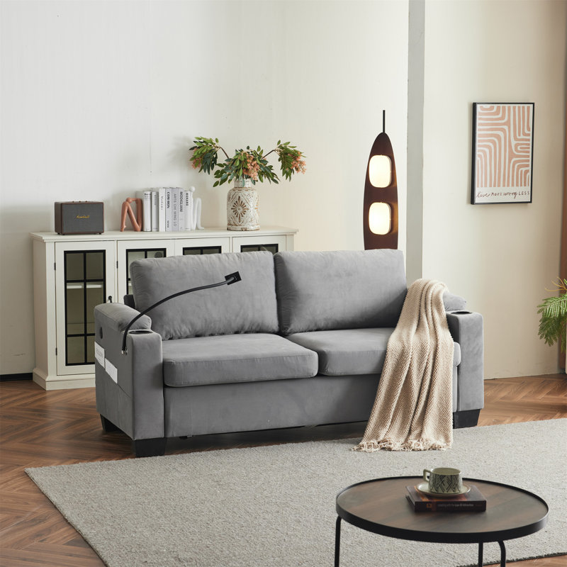 Pull-Out Sofa Bed, Dark Gray