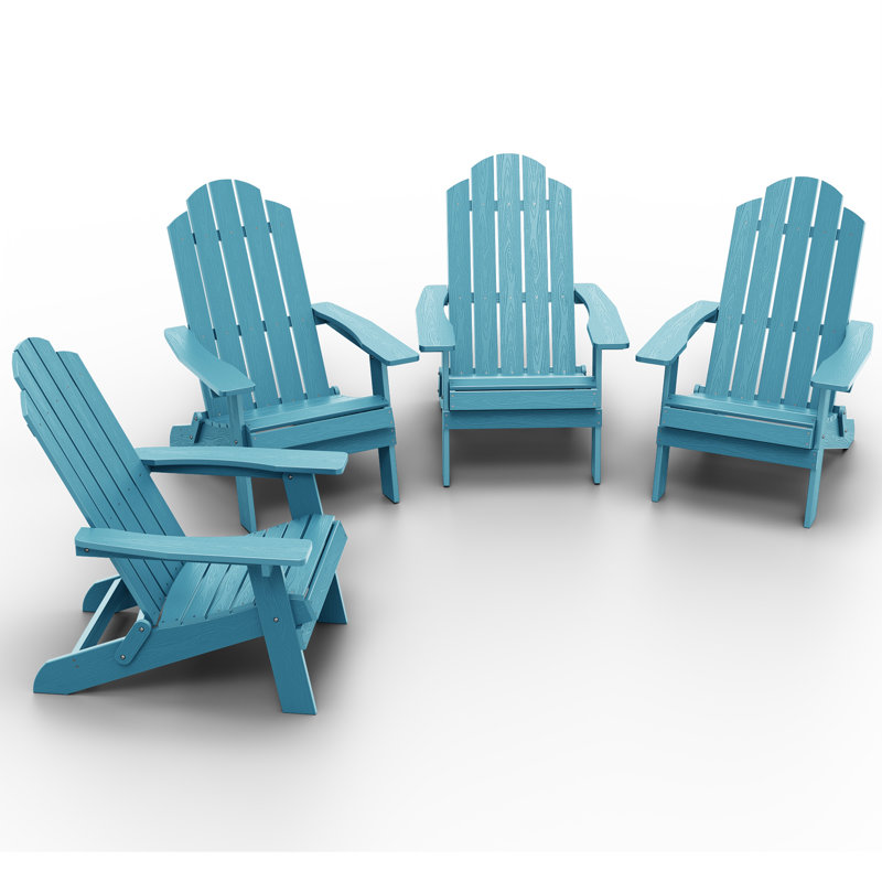 Foldable Outdoor Adirondack Chair, Blue