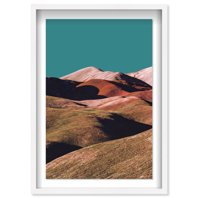 Mountains Over Turquoise Sky Print by Oliver Gal