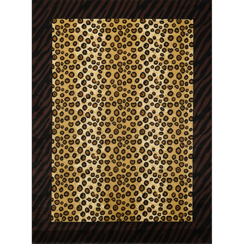 Tribes GC_YLS4014 Multi 7 Ft. 10 In. X 10 Ft. 3 In. Animal Print Area Rug, Rectangle 7'10" x 10'3"
