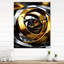 Horloge murale circulaire spirale abstraite futuriste-99636049
