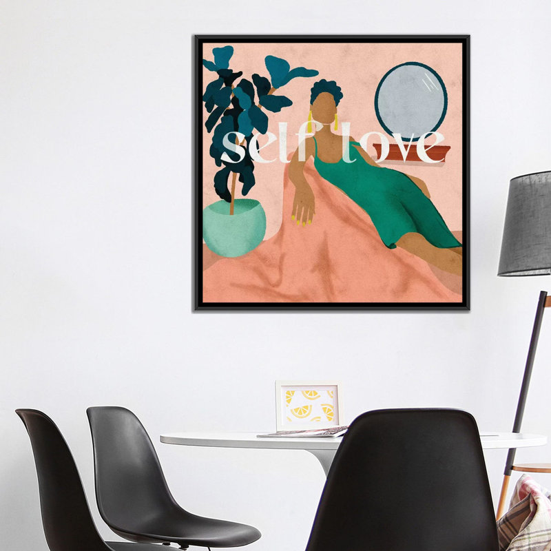 Imprimé, H 37 po x l 37 po x P 1,5 po, Pas de tapis, Toile avec cadre noir