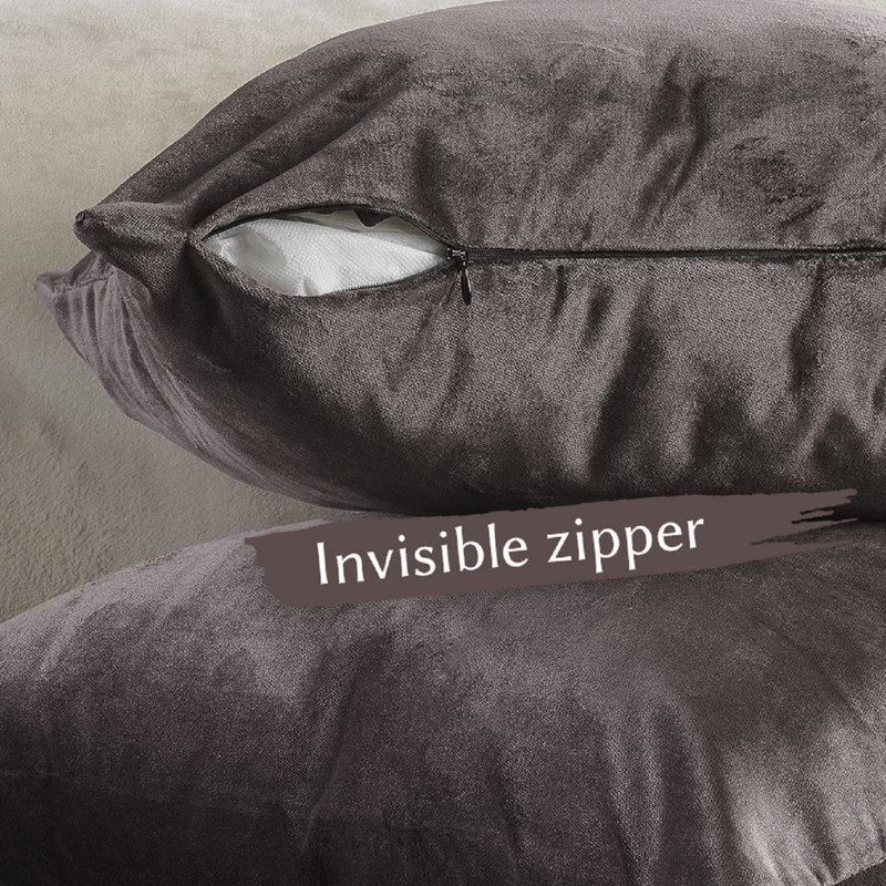 Matte Velvet Pillow Cover, 14" x 14", 24 Liver