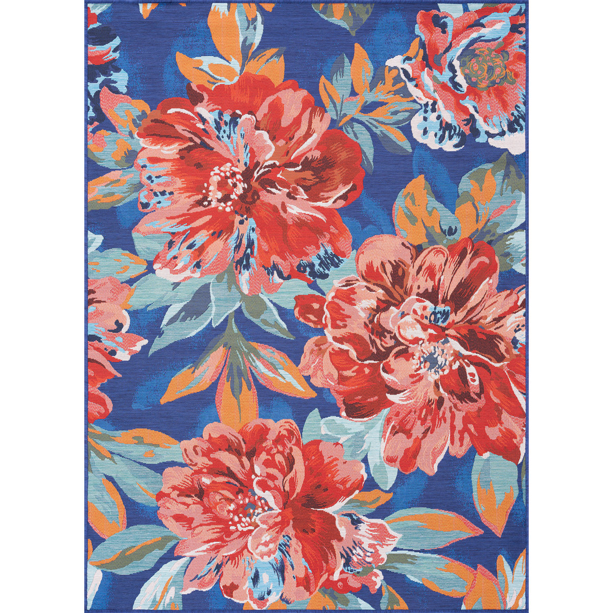 Bay Isle Home™ Aoko Floral Indoor / Outdoor Area Rug for Patios ...