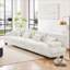 Canapé modulaire à 4 places pour salon / appartement / studio / bureau | Chenille | Blanc neige-1394409055