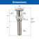 Pop-Up Bathroom Sink Drain Stopper without Overflow, Bathroom Sink Drain Assembly without Overflow
