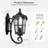 Anti-Rust Dusk to Dawn Outdoor Wall Sconce Lantern with Rippled Glass-1719769347