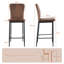 Velvet/Suede Fixed Height Bar Stool With Diamond Tufted Back   -129768006-129242157
