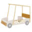 Lit voiture avec coussin, toile de plafond