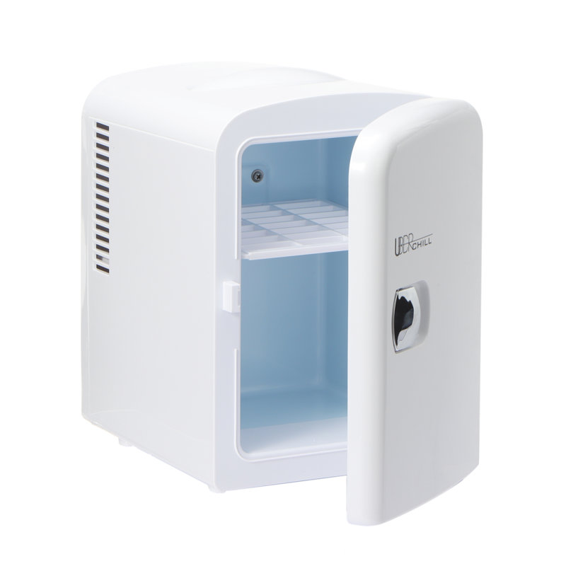 Uber Appliance 0.14 Cubic Feet Portable Countertop Mini Fridge, White