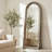 Arched Solid Wood Full Length Mirror-202688362