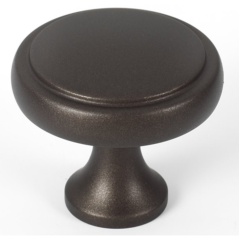 Poignée champignon 1 1/4 po de diamètre, Bronze, H 1,5 po x l 1,5 po x P 1,25 po
