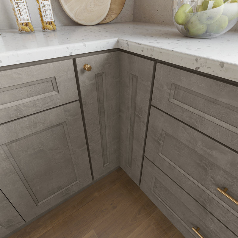 Armoire Base Lazy Susan, L 36 po x H 34,5 po x P 24 po, Double shaker Cinder