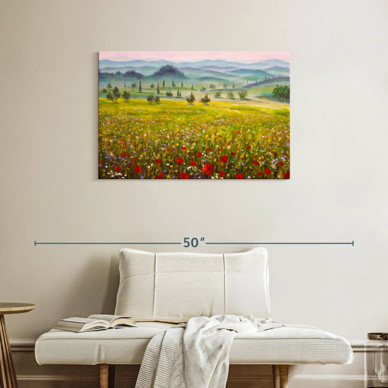 Champ de fleurs toscan Alvord, H 24 po x l 36 po
