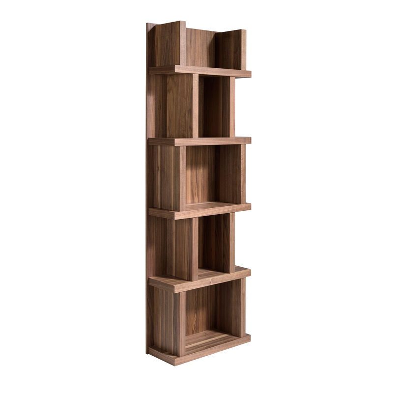 60cm H x 28cm W Solid Wood Etagere Bookcase