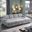 Micia Symmetrical Upholstered Sleeper Sectional Sofa and Chaise-910422906