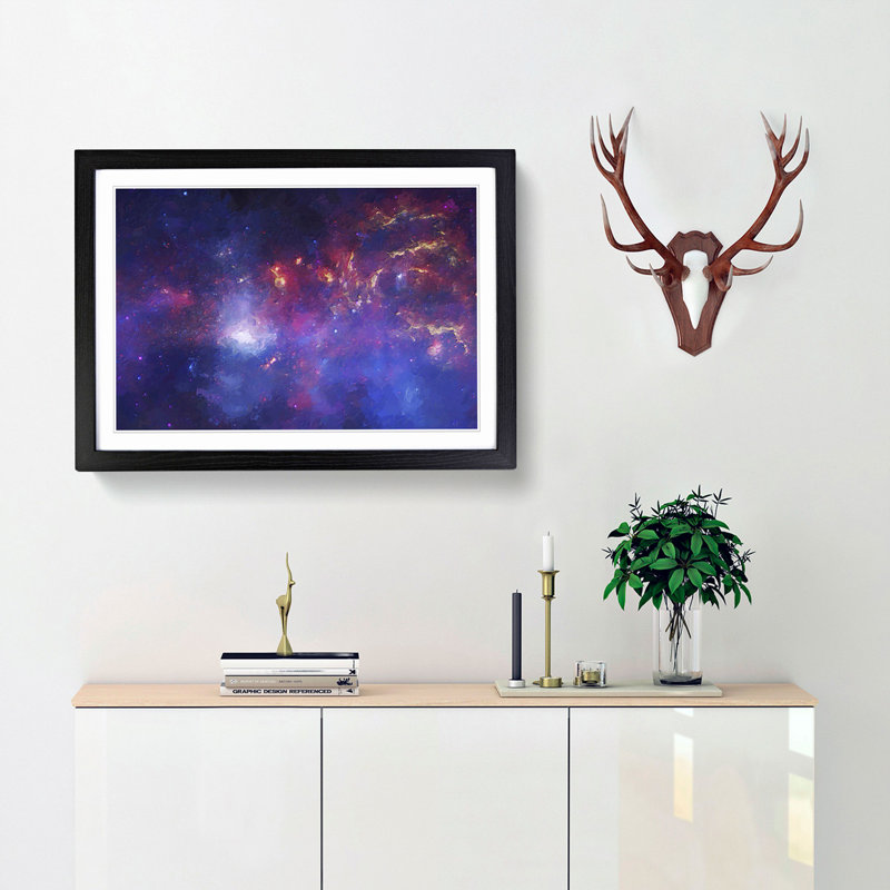 Out of Space Vol.31 in Abstract - Picture Frame Graphic Art Print, 36cm H x 48cm W x 2cm D, Black Framed