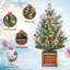 24 Inch Pre-lit Mini Christmas Tree with Lights, Small Green Frosted Artificial Tabletop Xmas Trees