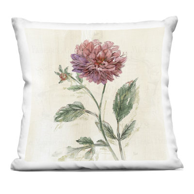 Ferns & Leaves on Black Design by Phillipa Katz Throw Pillow