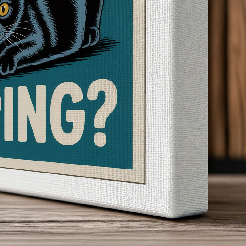 Are You Pooping Retro - Wrapped Canvas, 30x20 - 76.2 x 50.8 cm, White Border