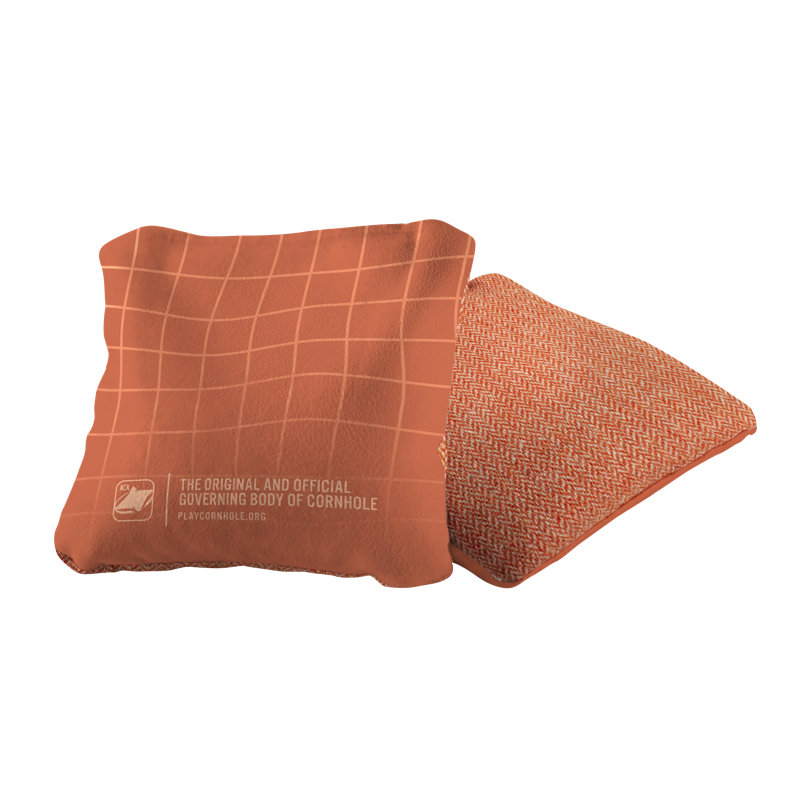 Wavy Grid Synergy Soft Cornhole Bags, Orange
