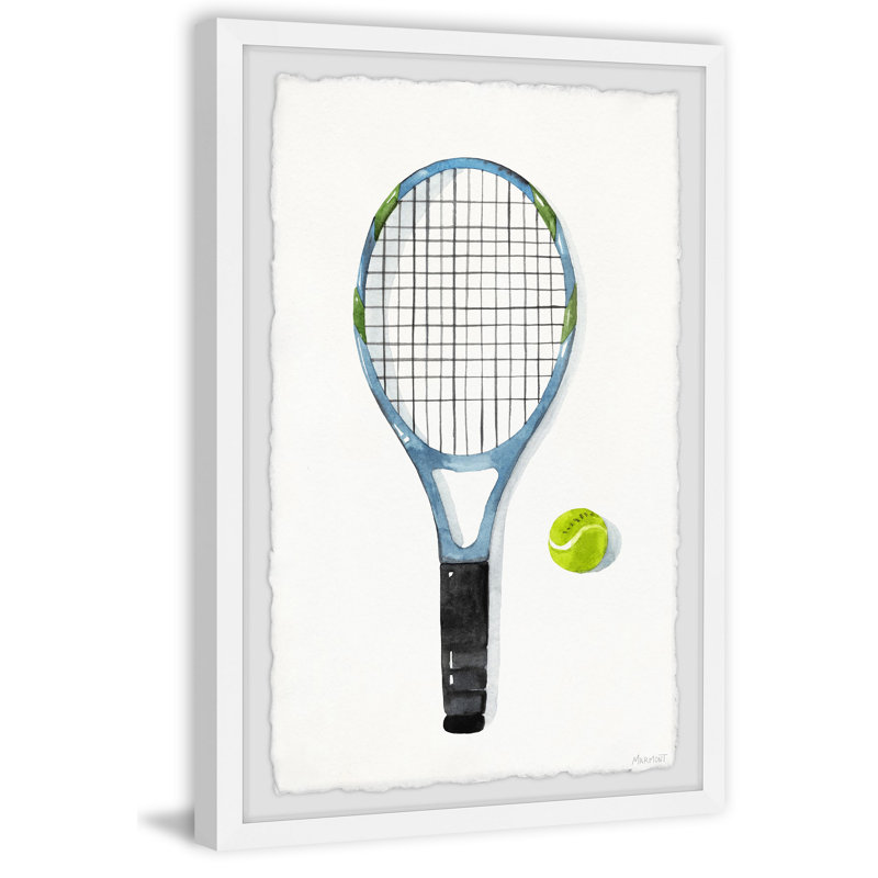 «Bryonhall Tennis Racket», reproduction encadrée, H 36 po x l 24 po x 1,5 po
