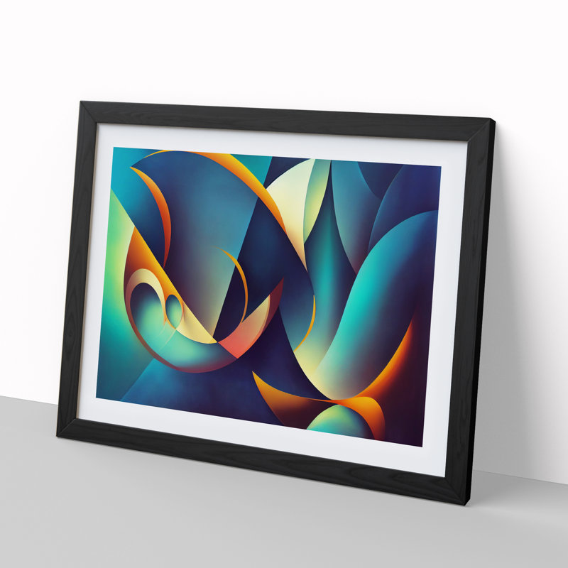 XH1022-8731X Surrealism Abstract Art Vol.4 - Single Picture Frame Print, Black, 34cm H x 46cm W x 2cm D