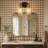 Nayomee Dimmable Black/Brass Rectangle Vanity Light-360895736