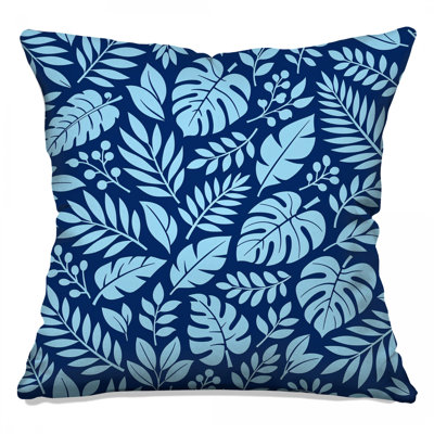 Coussins décoratifs à motif de feuilles tropicales