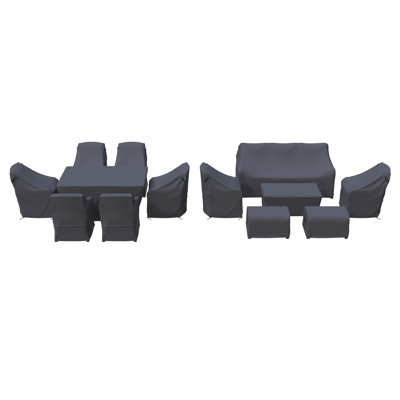 Argyri 13- Piece Patio Conversation Sets Group Seating Outdoor Furniture Covers