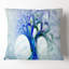 Arbre psychédélique bleu mystique - coussin imprimé abstrait-89134920-89134935