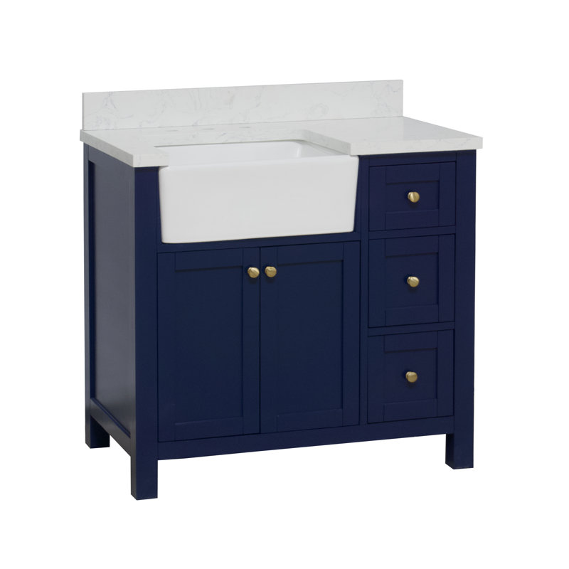 Yorkshire 36" Single Bathroom Vanity Set, Royal Blue