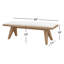 Sumire Upholstered Bench In Ginger And Natural Linen