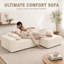 3 Seater Corduroy Sofa & Chaise-985689584-985689597
