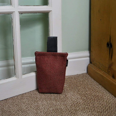Herringbone Fabric Wedge Floor Stop