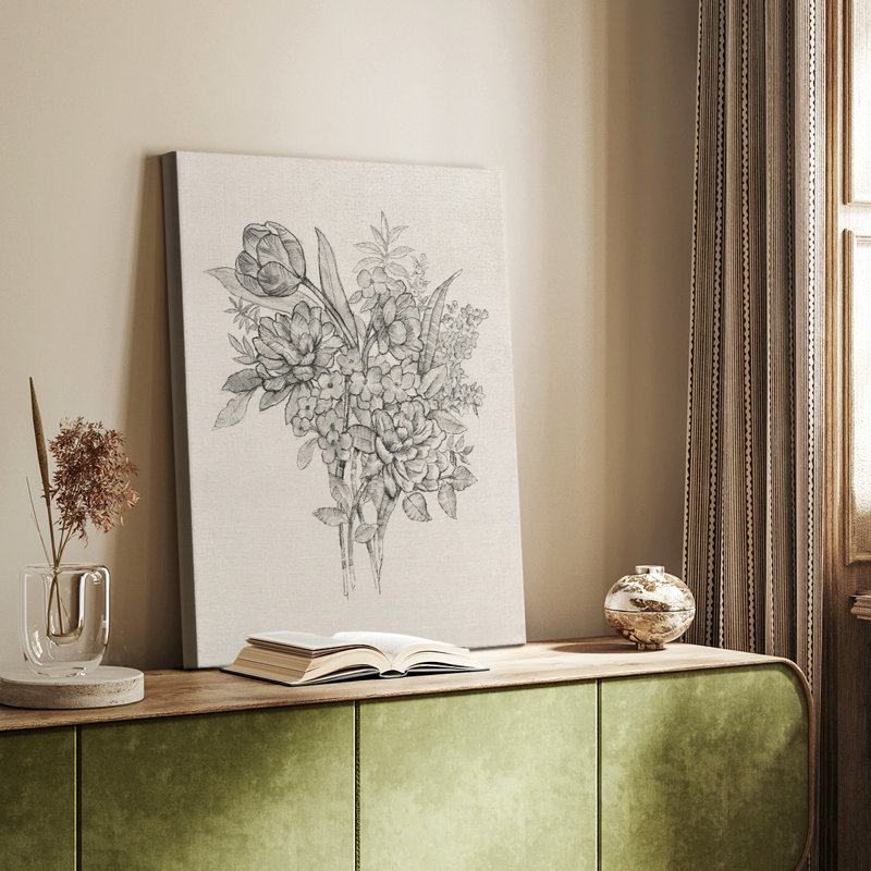 Bouquet de fleurs I - galerie sur mesure, H 12 po x l 8 po