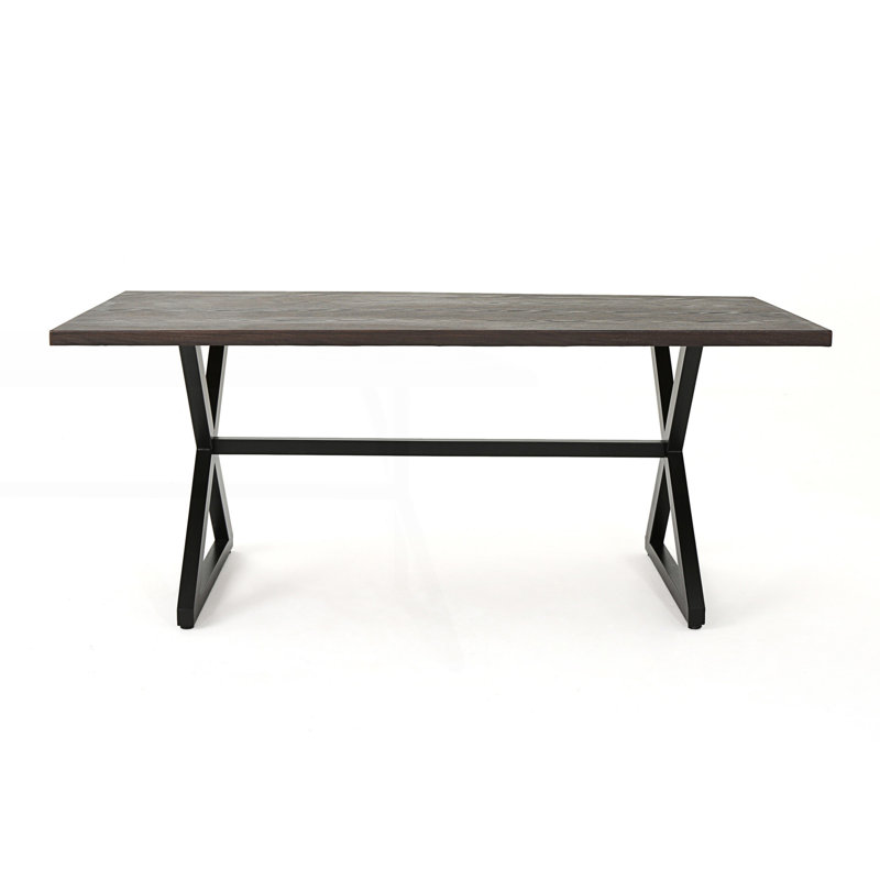 Table de salle à manger d'extérieur en aluminium avec structure en acier