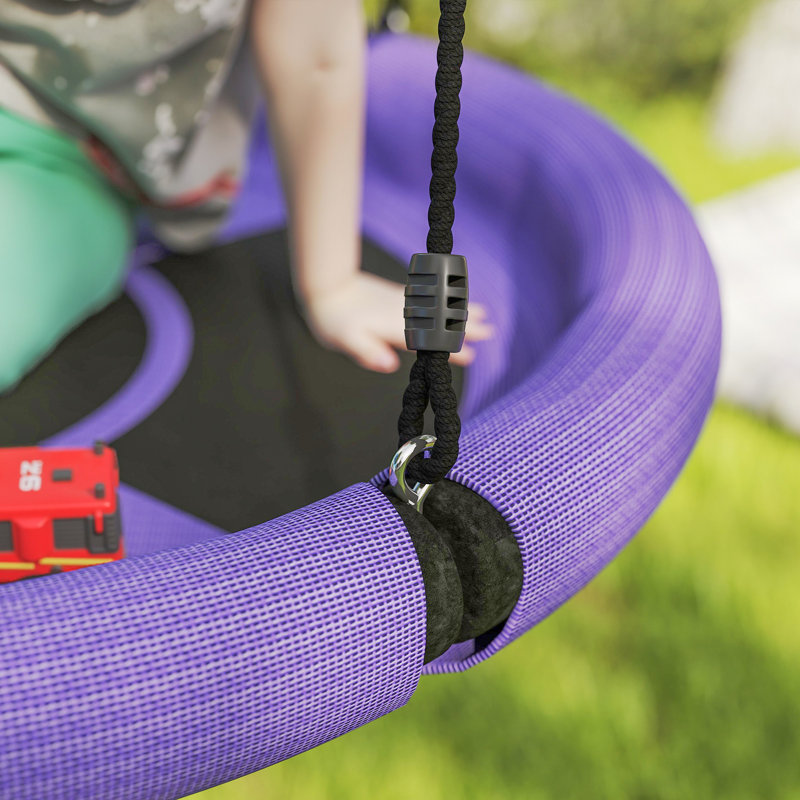 AIYAPLAY Nest Swing Seat for Kids Tree Swing Set 100cm Diameter, Purple