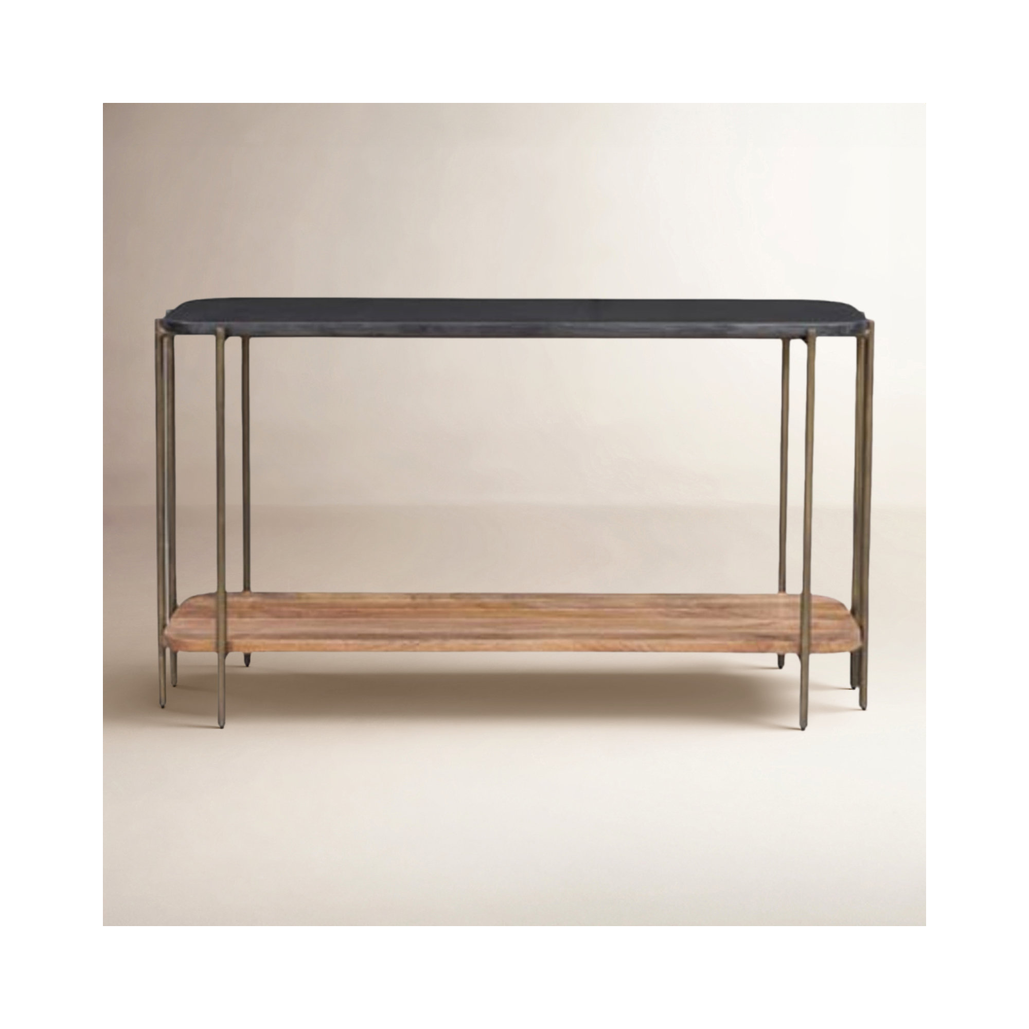 Daughtery Stone Top Drum Cocktail Table