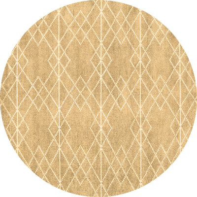 Tapis tissé à la machine à motif géométrique brun / blanc D Wilson