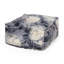 Grand pouf carré Hazel, imprimé floral sur fond gris