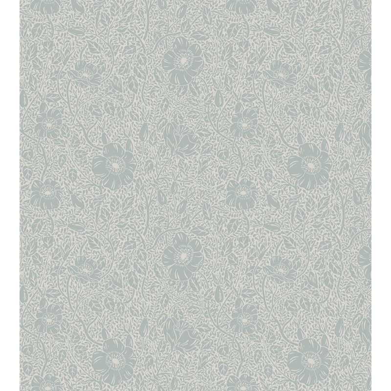 Ett Hem Floral Wallpaper Roll, Misty Blue