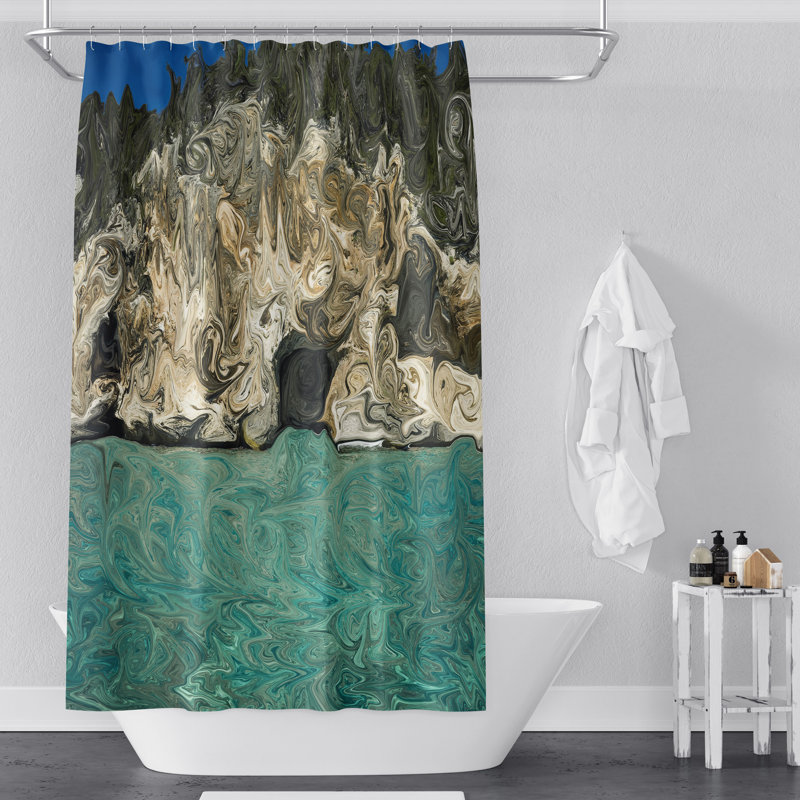 Abstract Shower Curtain, 72" H x 70" W