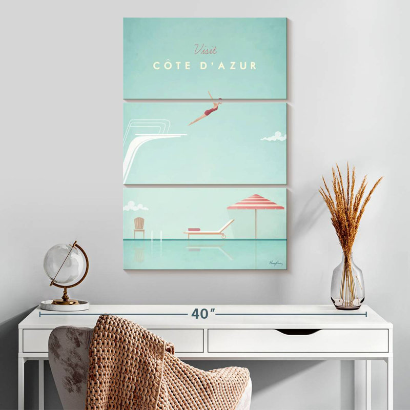 Affiche de voyage rétro Nicci, H 32 po x l 20 po