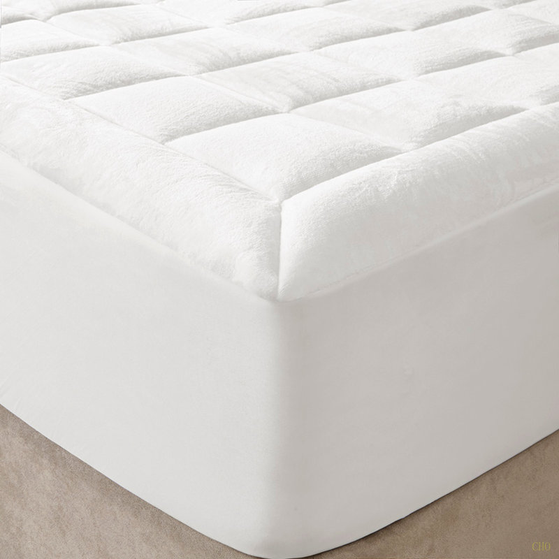 Surmatelas moelleux imperméable hypoallergénique en duvet synthétique, Lit simple
