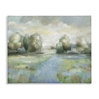 Art abstrait sur toile, "Meadow", par Nan