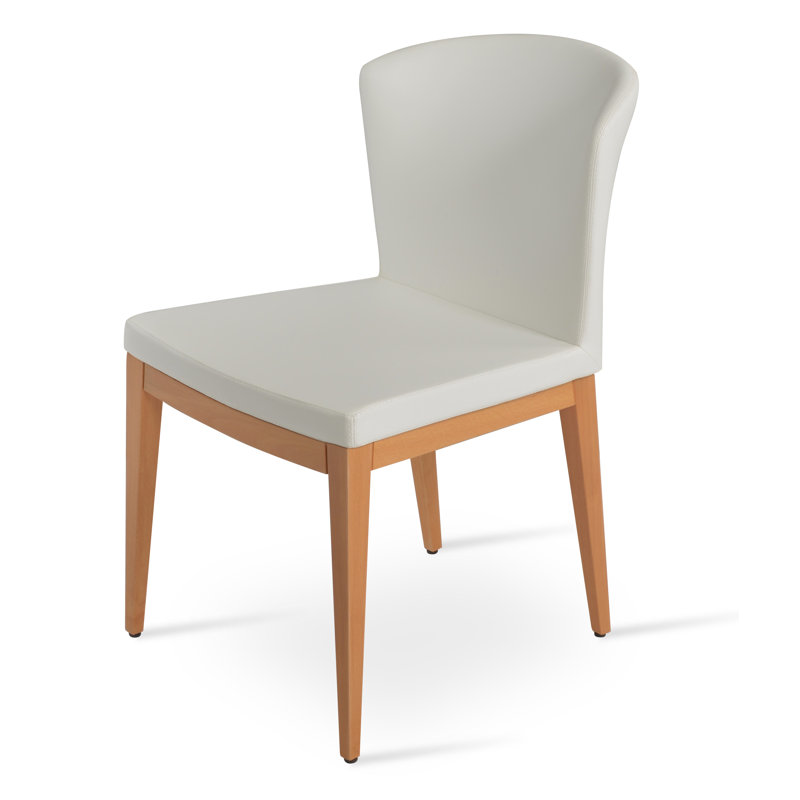 Chaise Capri, Simili cuir blanc